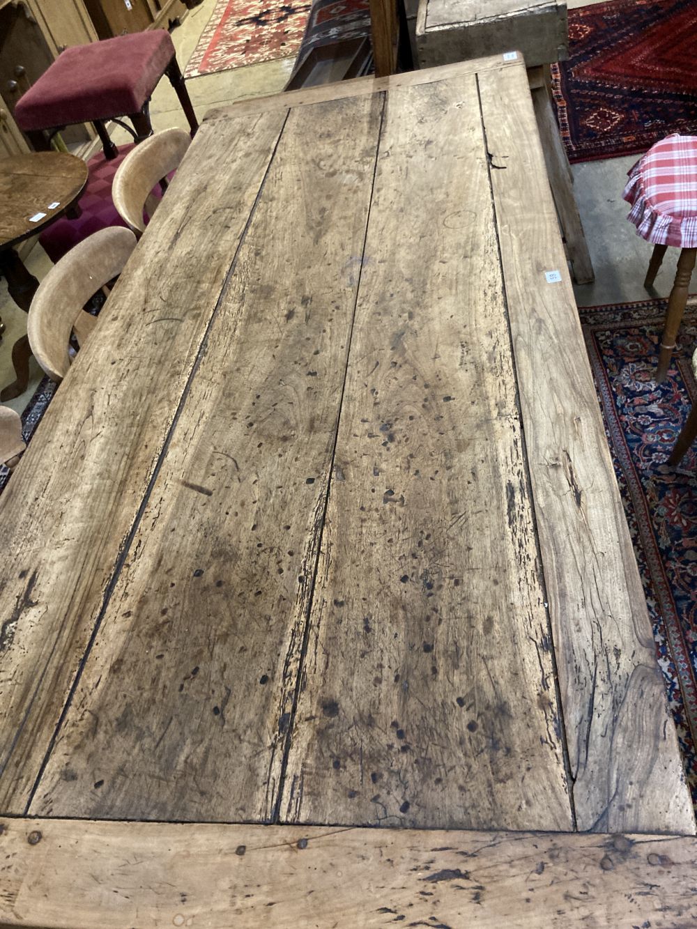 A 19th century fruitwood table